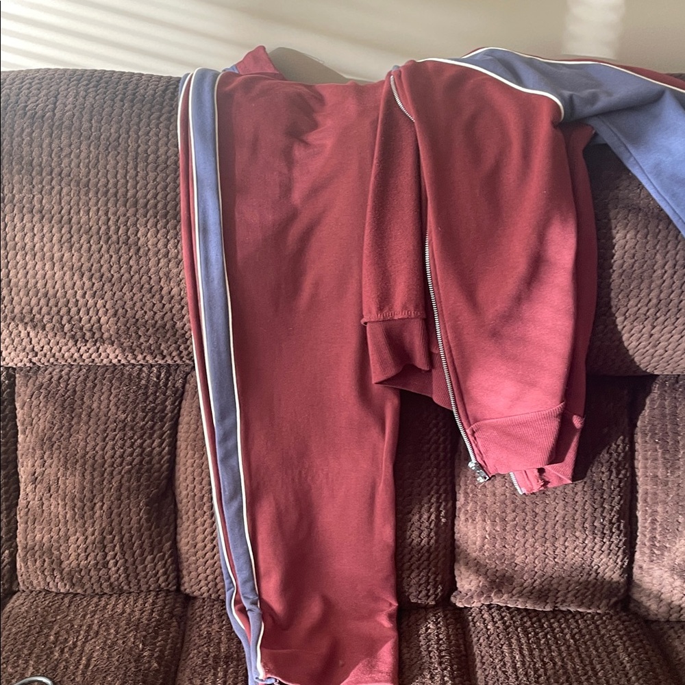 Alternative Apparel Red and Blue Tracksuit